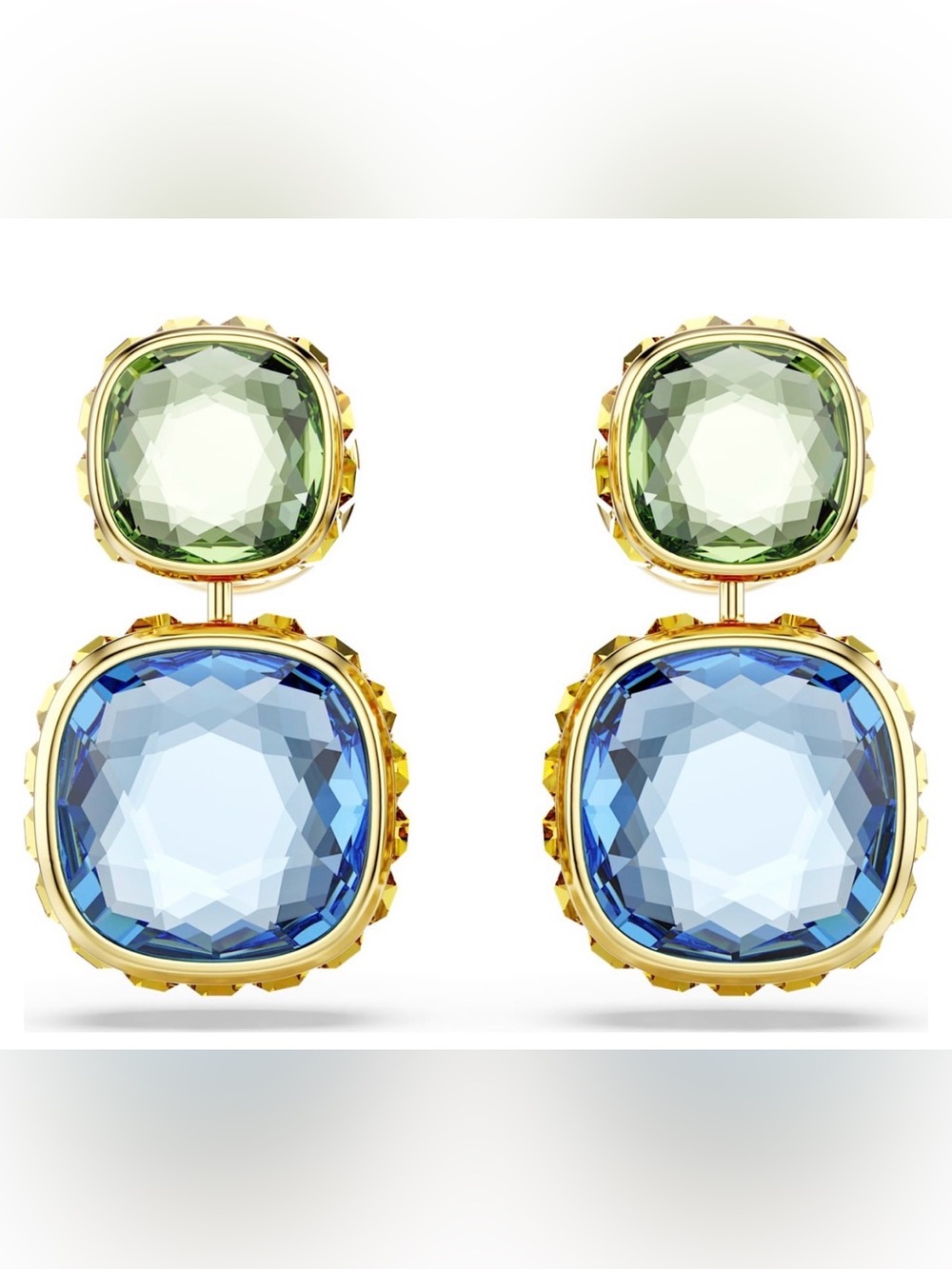 Swarovski Chroma reversible crystal earrings BNIB so versatile swan logo & tags